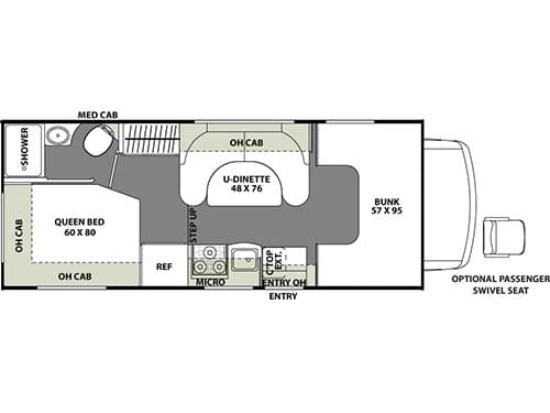 Freelander Class C Motorhome  Floor Plan