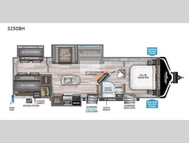 IMAGINE by GRAND DESIGN 32' 3250BH 2021  Floor Plan