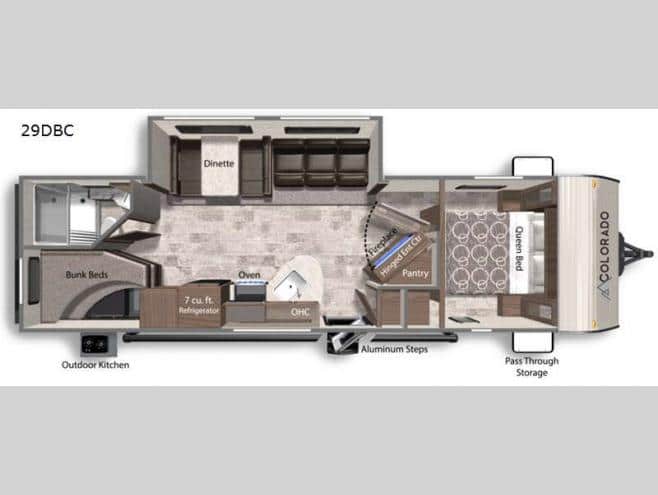 Dutchmen Colorado 29DBC  Floor Plan