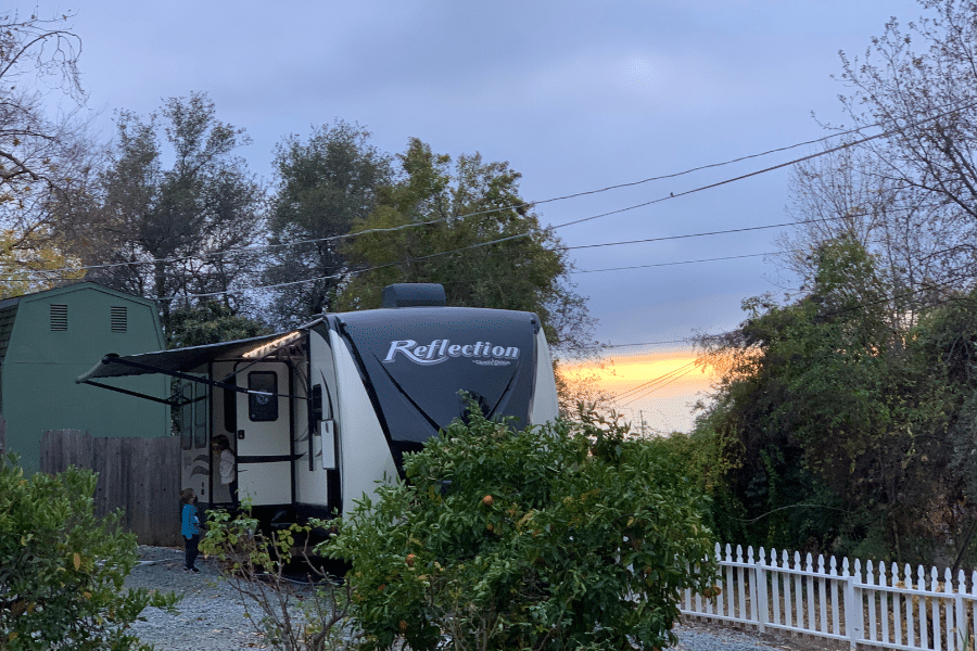 Kids playing outside RV