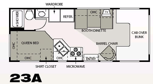 Four Winds 5000 Motorhome  Floor Plan