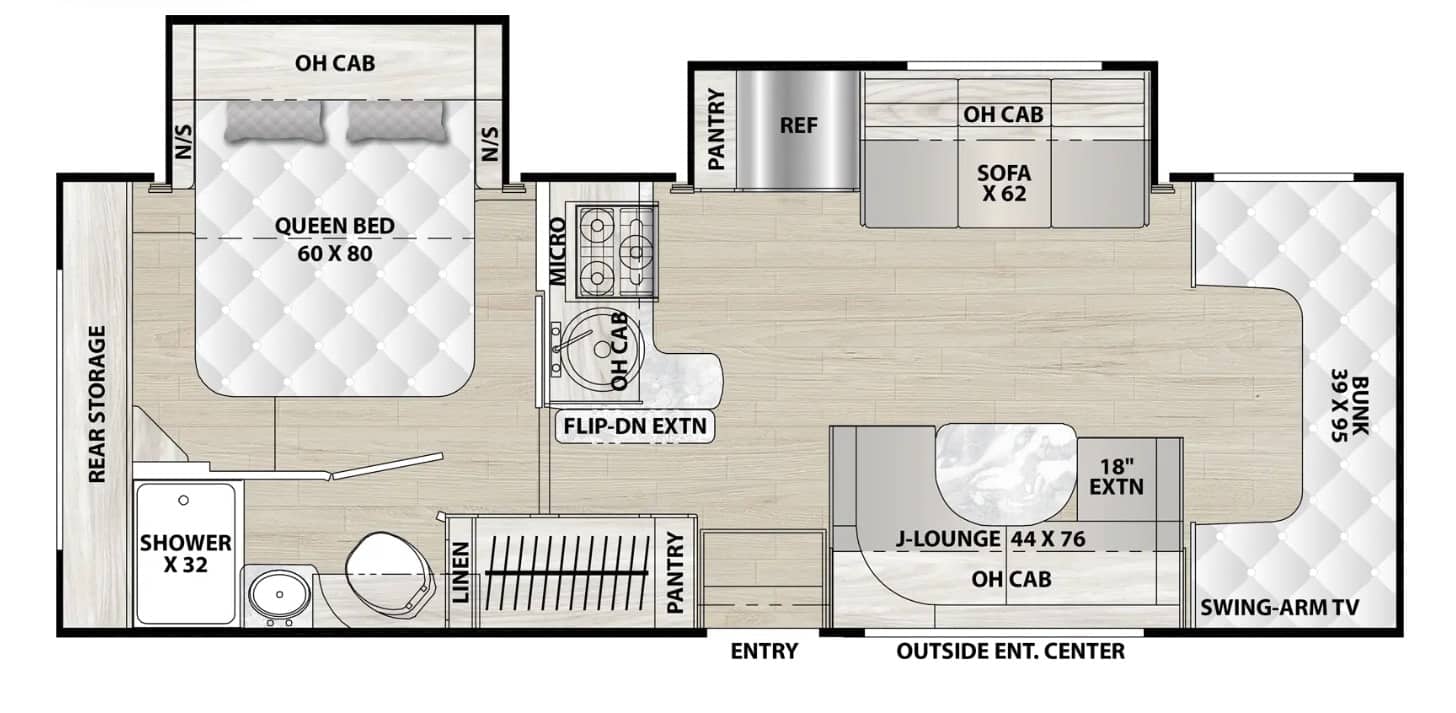 Coachmen Cross Trail 26XG  Floor Plan